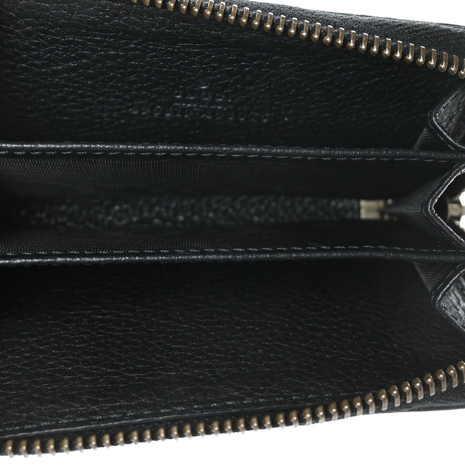 Gucci Calfskin Logo Zip Around Card Case Black 5 of 6