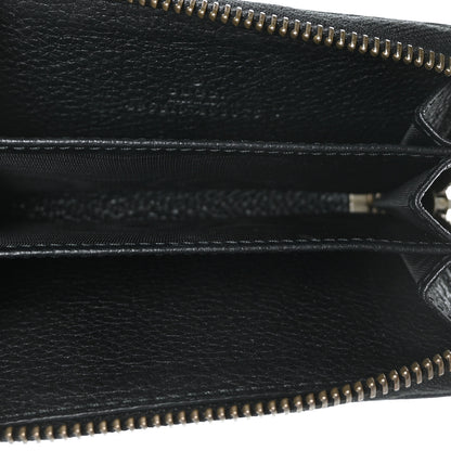 Gucci Calfskin Logo Zip Around Card Case Black 5 of 6