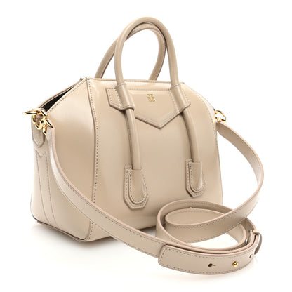 Givenchy Box Calfskin Mini Lock Antigona Shoulder Bag Natural Beige 3 of 9