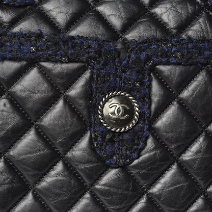 Chanel Aged Calfskin Quilted Tweed Large Secrets Tote Black 9 of 11