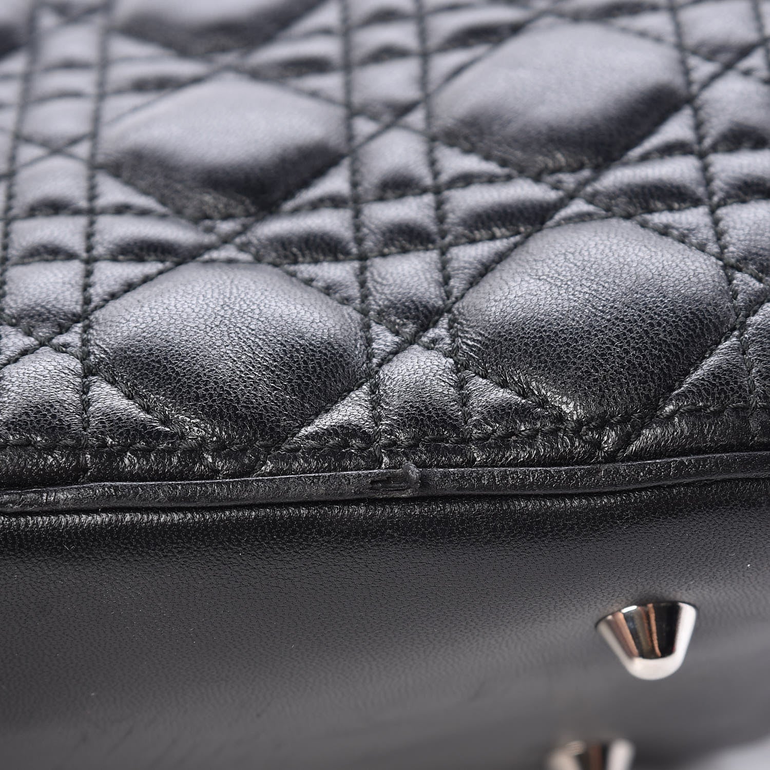 Christian Dior Lambskin Cannage Large Lady Dior Black 23 of 24
