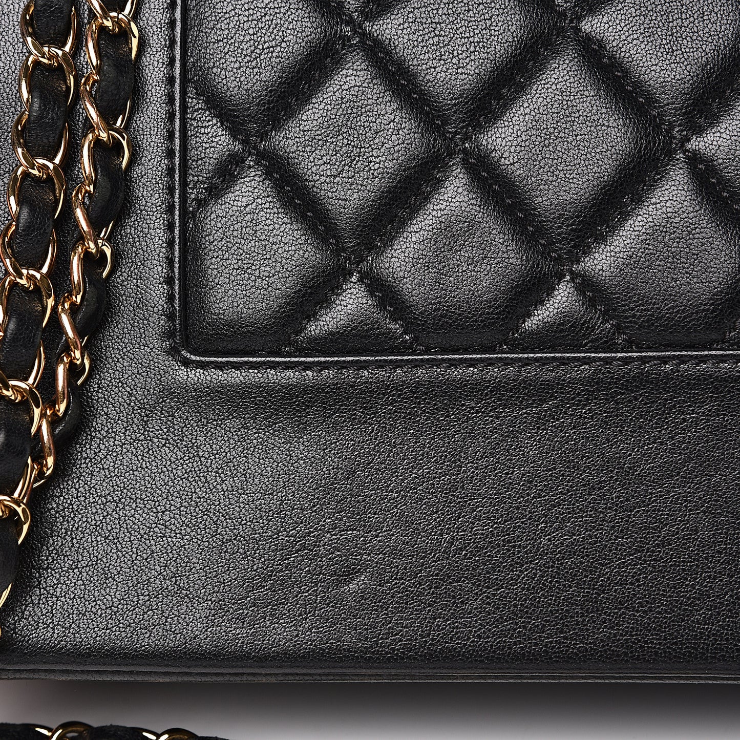 Sheepskin Quilted Vintage Mademoiselle Flap Black