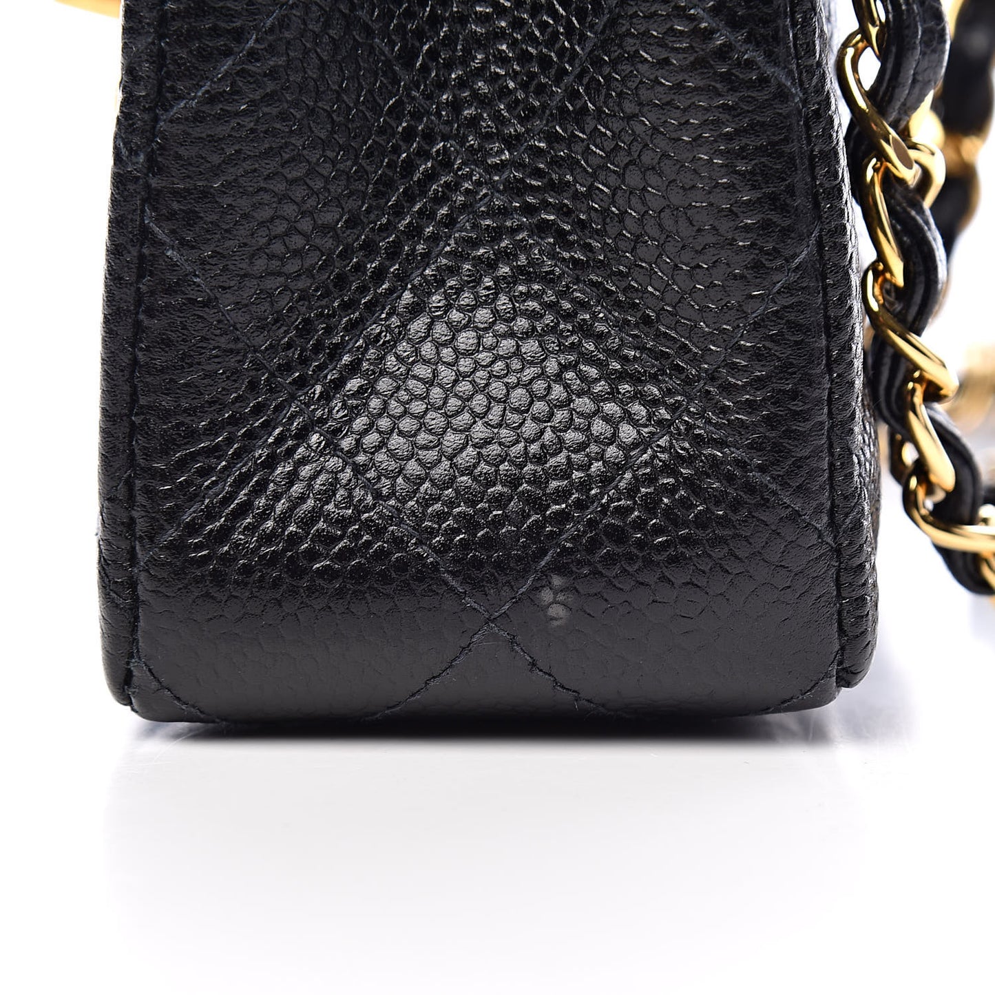 Caviar Quilted Mini Square Flap Black