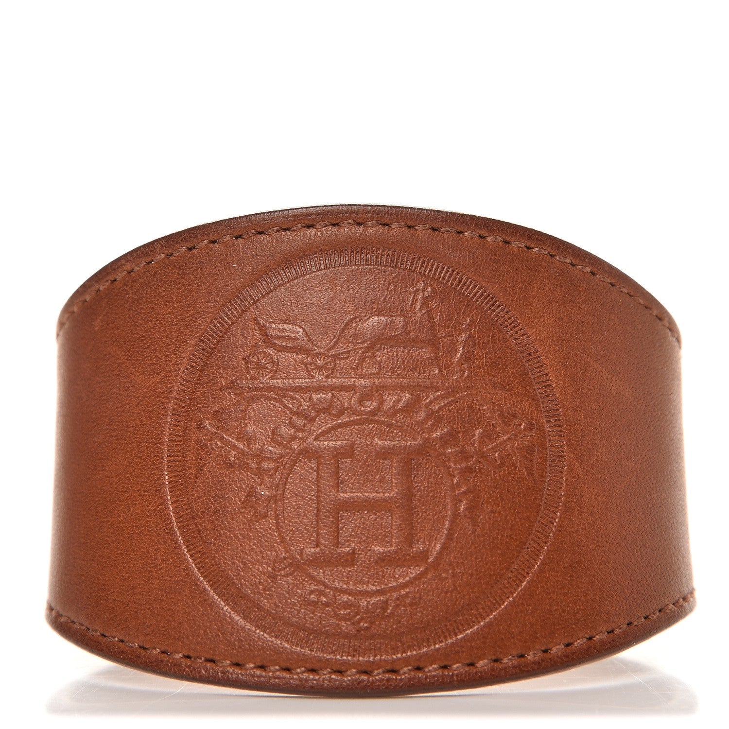 Hermes Natural Barenia Ex Libris Bracelet Fauve 1 of 5