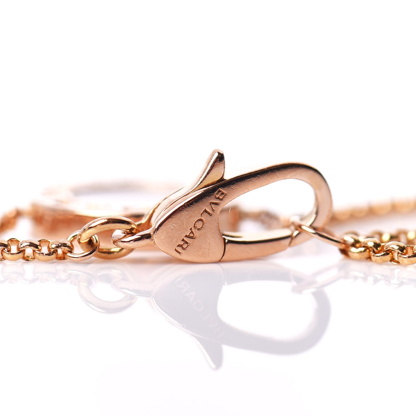 18K Rose Gold Mother of Pearl BVLGARI BVLGARI Chain Bracelet