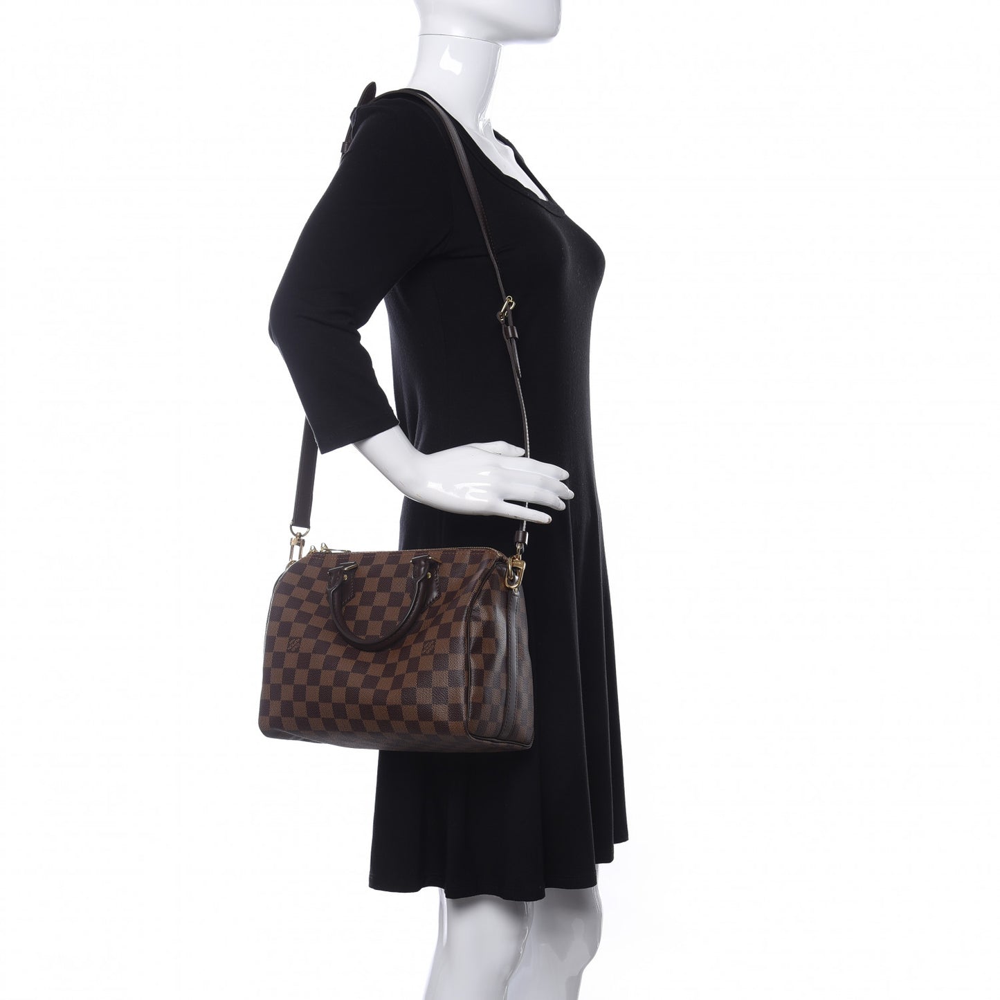 Damier Ebene Speedy Bandouliere 25
