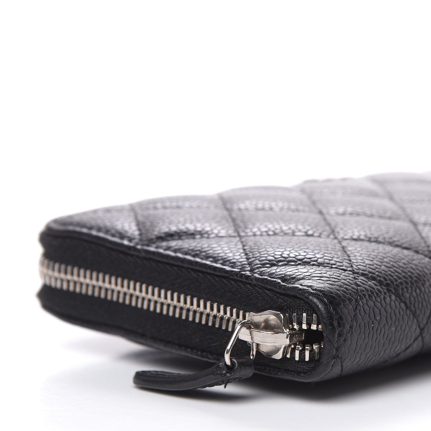 Chanel Caviar Quilted Large Gusset Zip Around Wallet Black 9 of 10