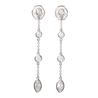 Tiffany Platinum Diamond .95ctw Swing Drop Earrings 1 of 6