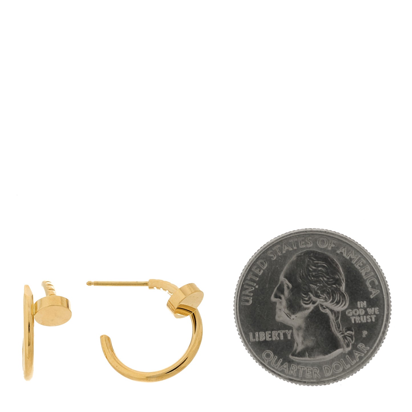 18K Yellow Gold Juste Un Clou Hoop Earrings