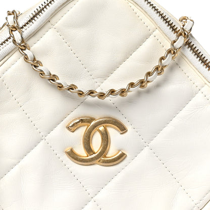 Chanel Lambskin Quilted Diamond Clutch With Chain White 8 of 10