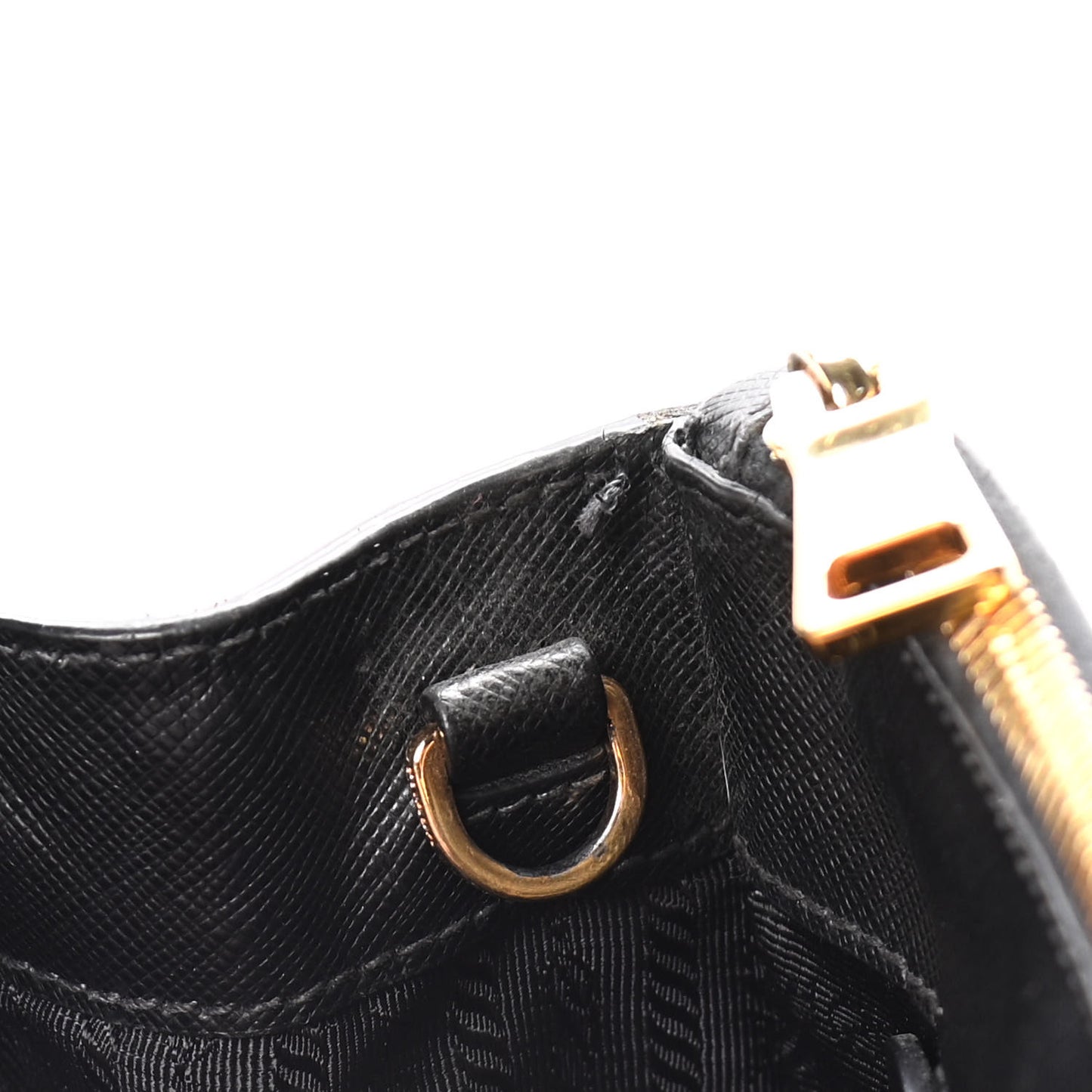 Saffiano Small Galleria Double Zip Tote Black
