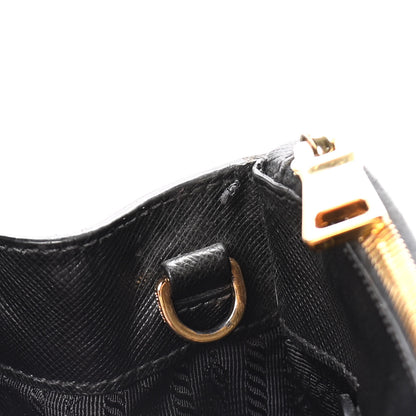 Prada Saffiano Small Galleria Double Zip Tote Black 11 of 17