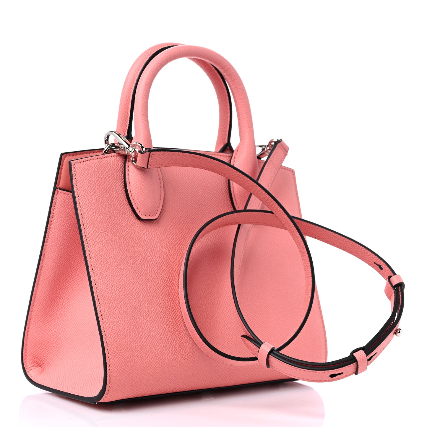 Calfskin Small Studio Box Bag Corallo