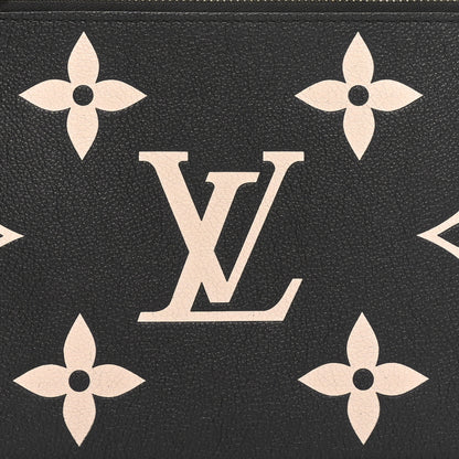 Louis Vuitton Empreinte Monogram Giant Neverfull MM Pochette Black Beige 7 of 7
