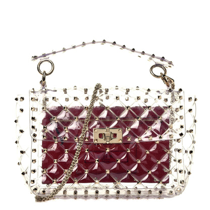 Valentino Garavani PVC Medium Rockstud Spike Shoulder Bag 1 of 9