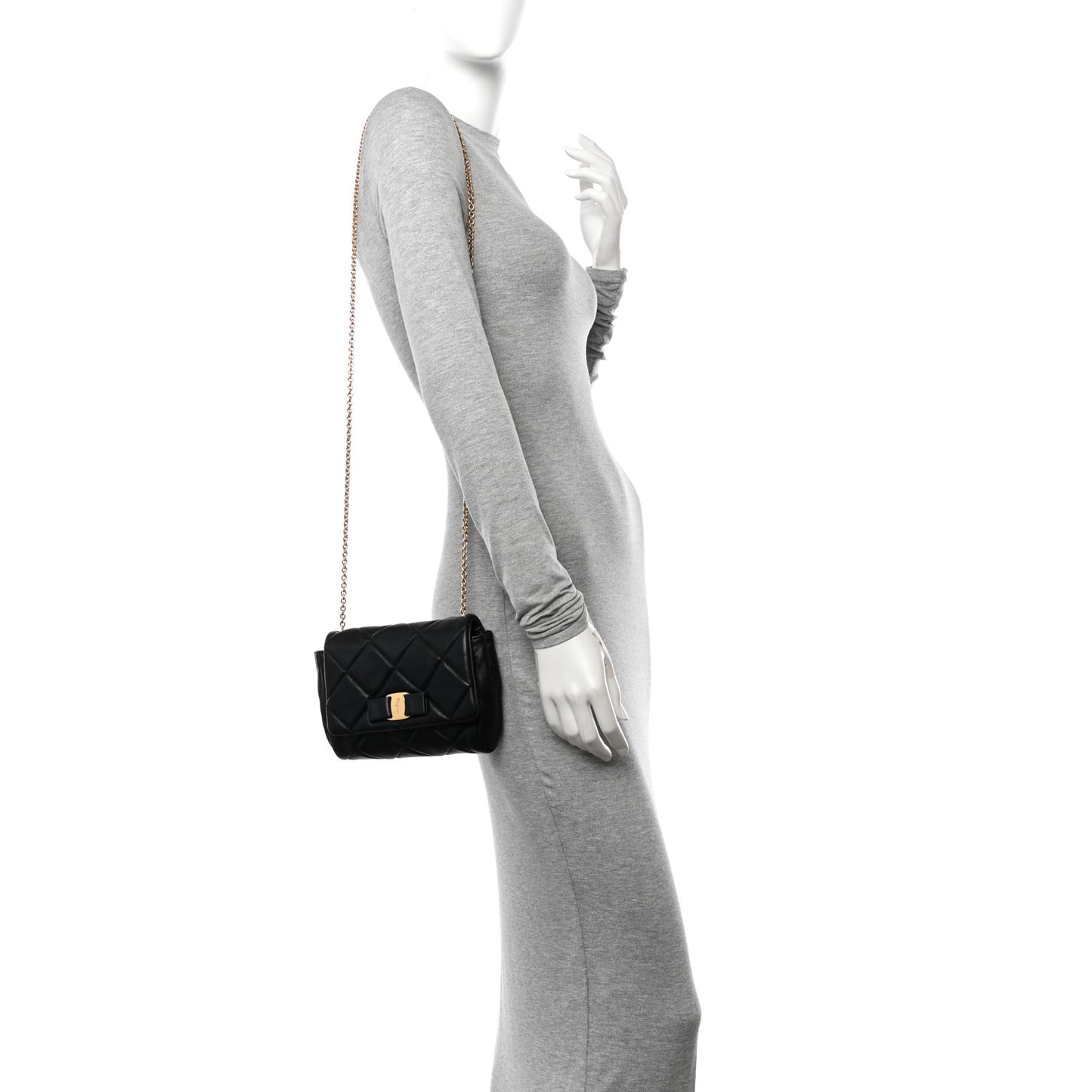 Nappa Quilted Ginny Crossbody Black