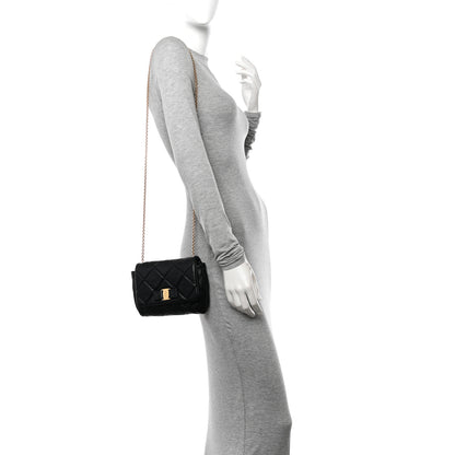 Salvatore Ferragamo Nappa Quilted Ginny Crossbody Black 2 of 9