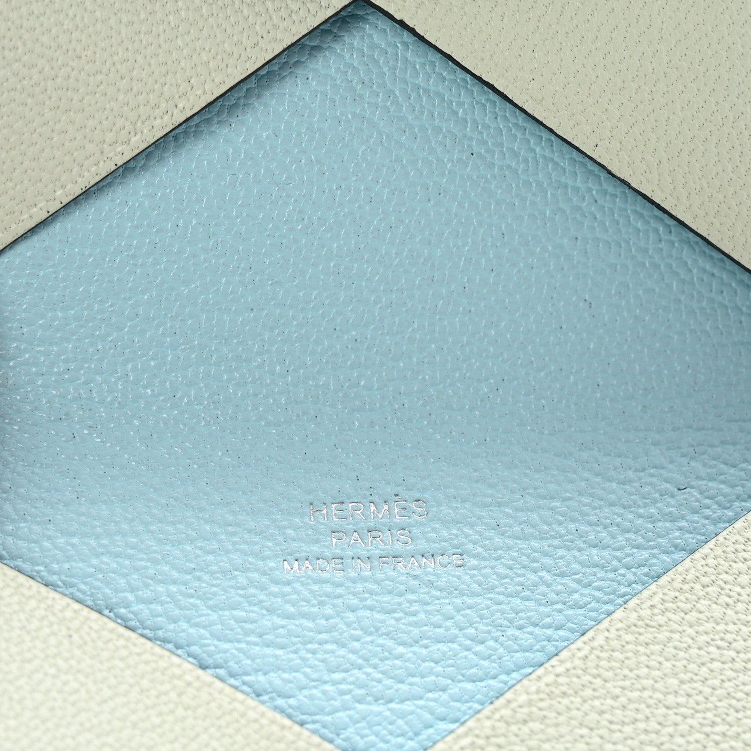 Hermes Chevre Mysore Verso Calvi Card Case Vert Fizz Bleu Zephyr 6 of 7