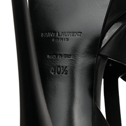 Saint Laurent Calfskin Tribute 105 Platform Sandals 40.5 Black 8 of 9