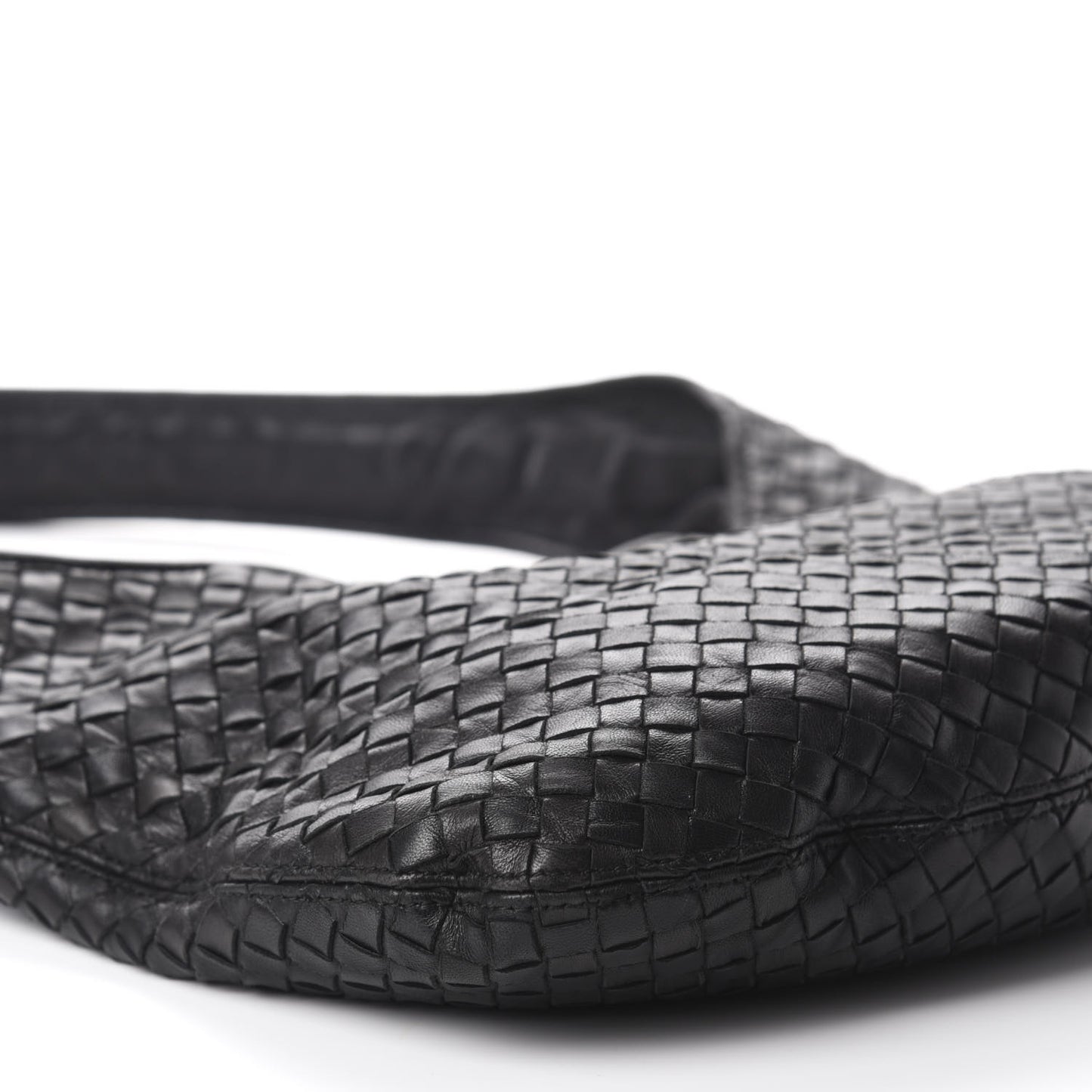 Nappa Intrecciato Shoulder Bag Black