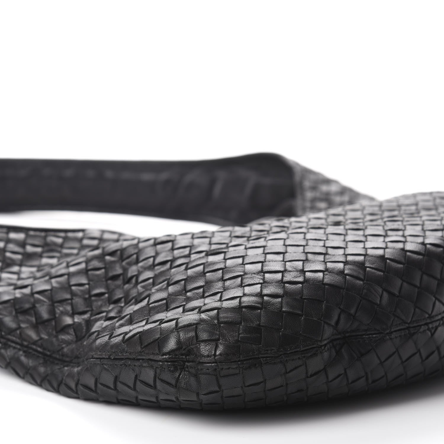 Bottega Veneta Nappa Intrecciato Shoulder Bag Black 6 of 10
