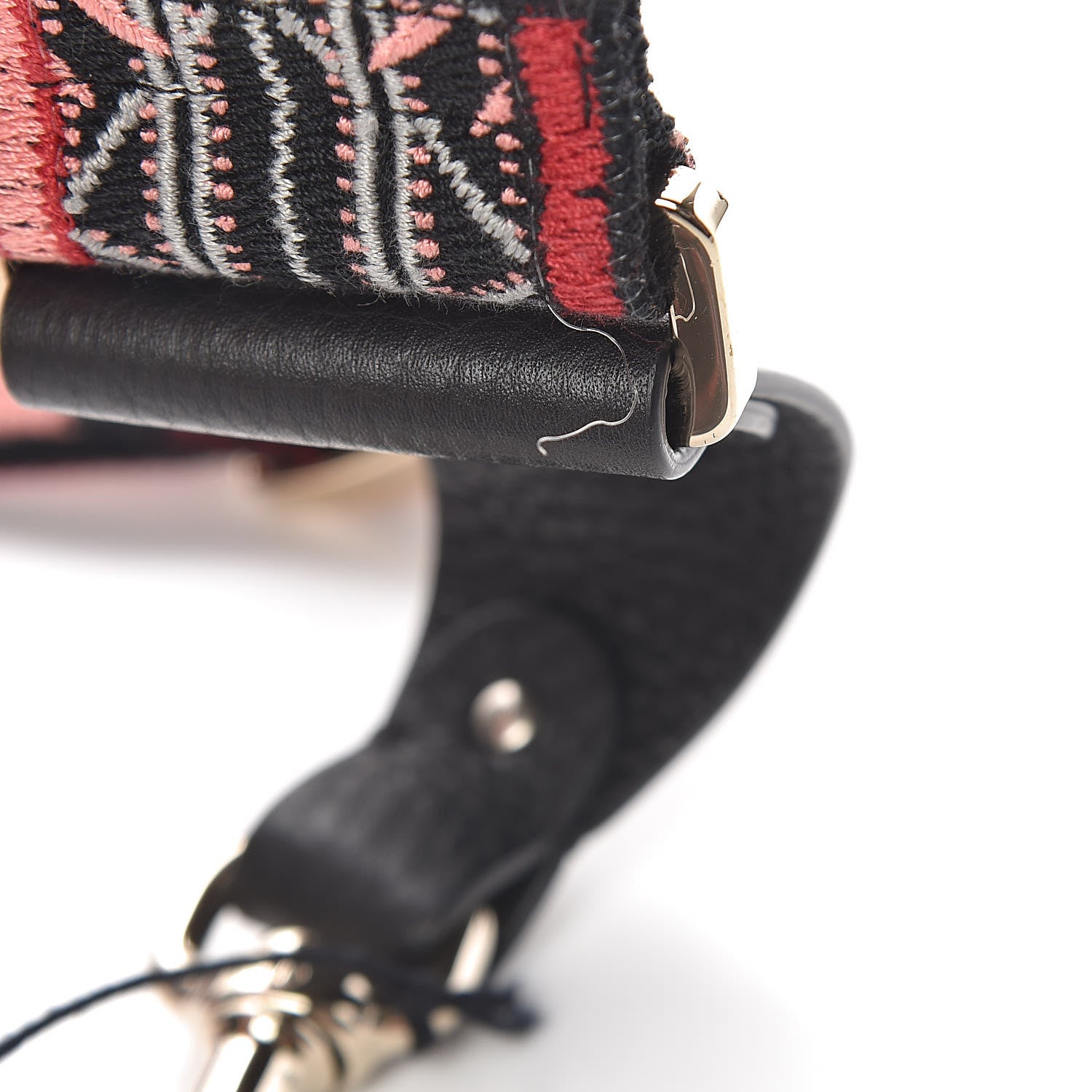 Valentino Garavani Canvas Loveblade Embroidered Rockstud Guitar Strap Multicolor 4 of 4