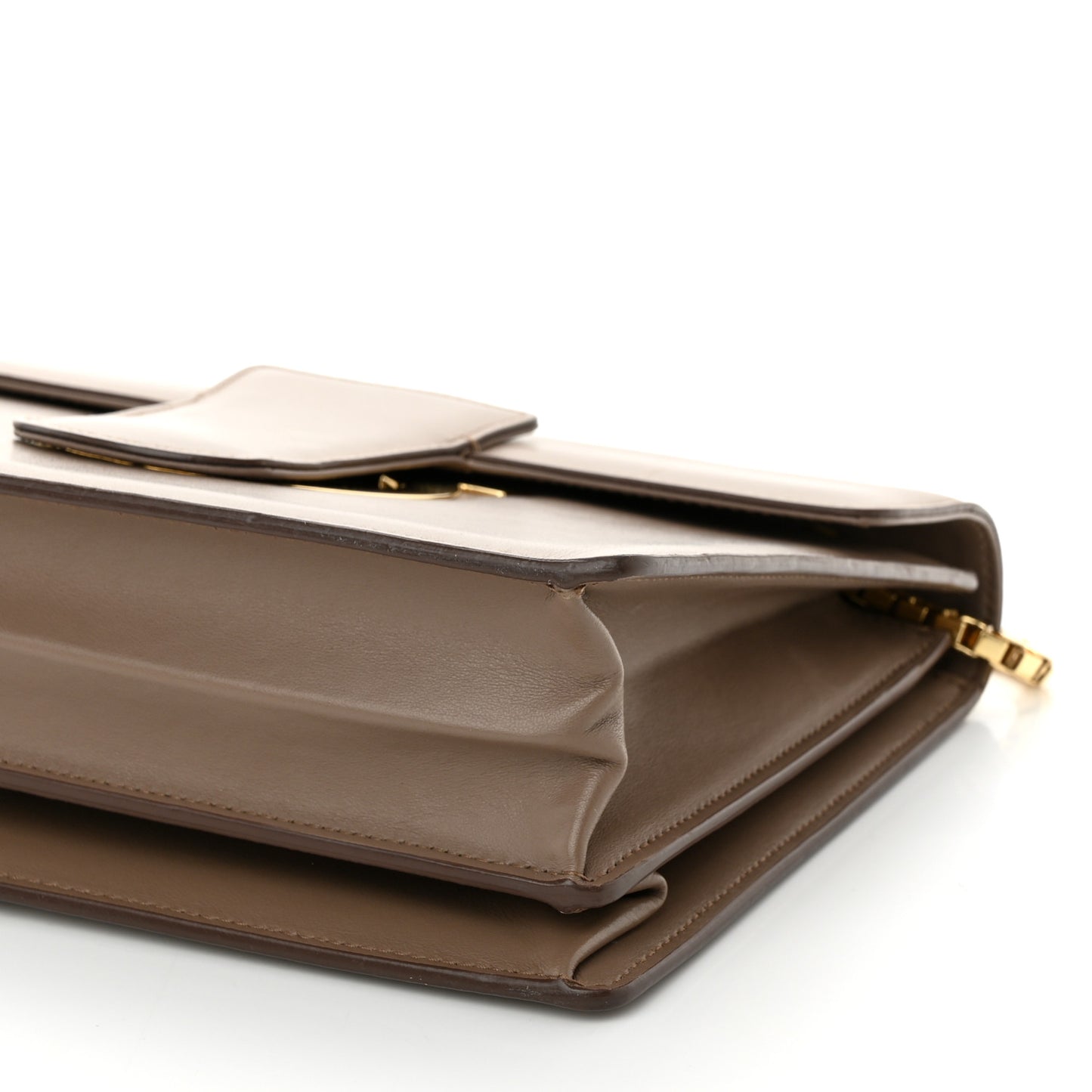 Calfskin Thalia Flap Shoulder Bag Light Brown