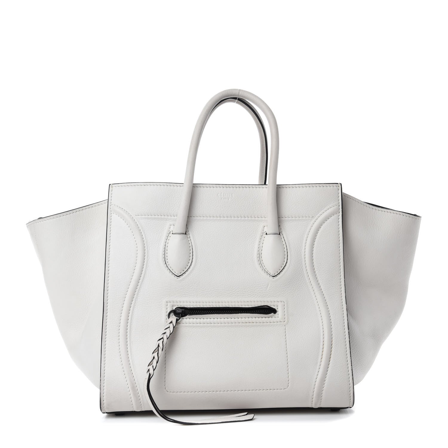 Celine Calfskin Medium Phantom Luggage White 1 of 14