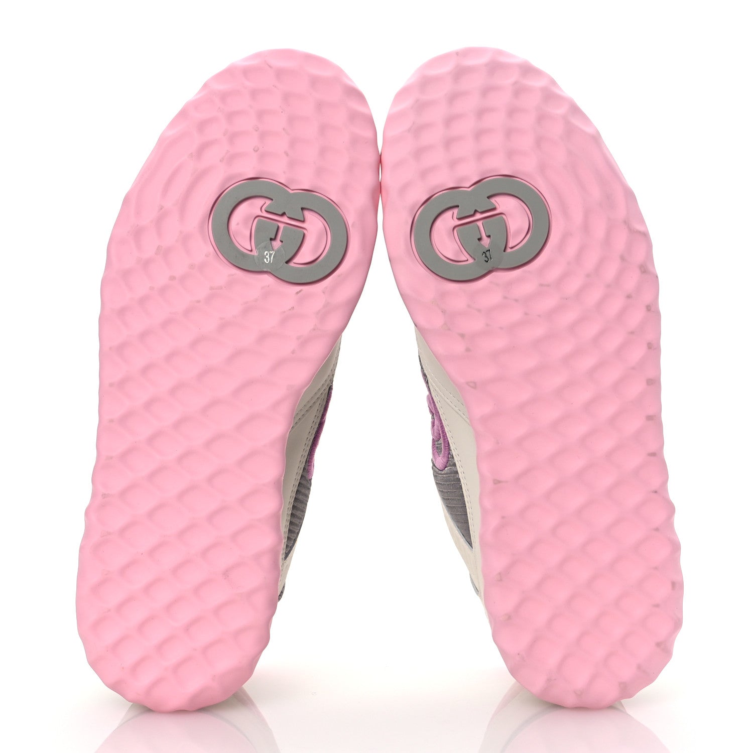 Gucci Dali Soft Calfskin Womens Mac80 Sneakers 37 Off White Grey Sky Light Rose 7 of 14