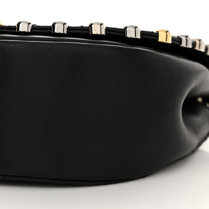 Chanel Lambskin Quilted Small Studded Bubble Flap Black 9 of 10