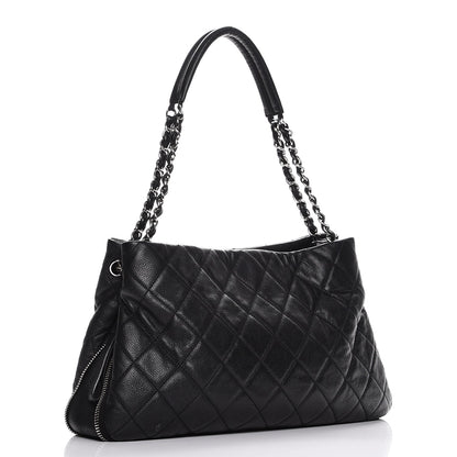 Chanel Caviar Quilted Expandable Zip Shoulder Bag Black 3 of 8