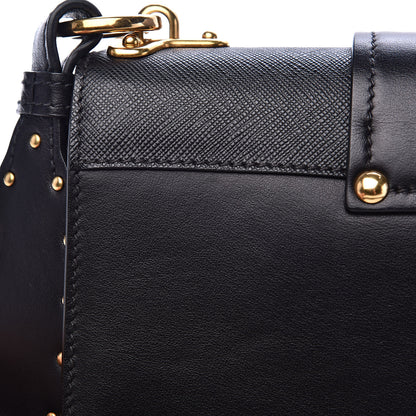 Prada City Calf Saffiano Cahier Bag Black 9 of 9