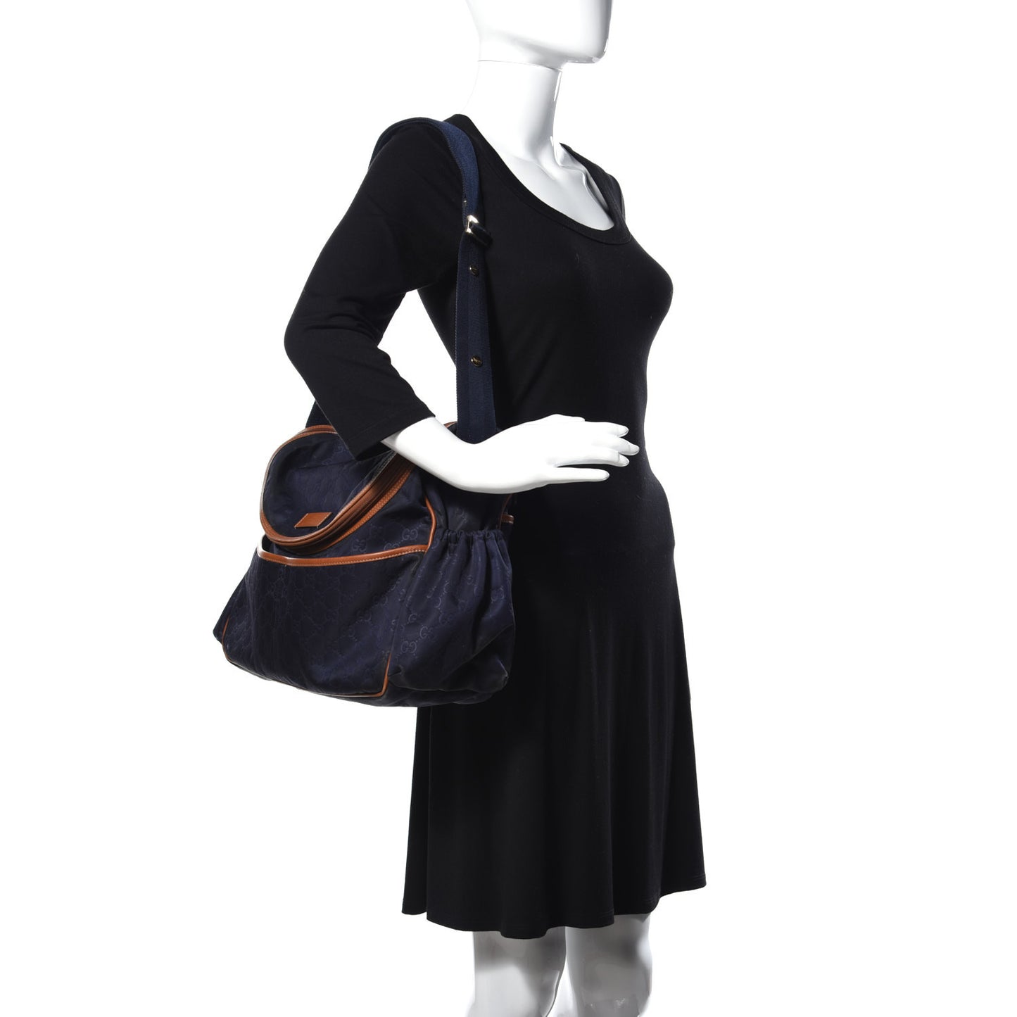 Nylon Monogram Light Diaper Bag Blue
