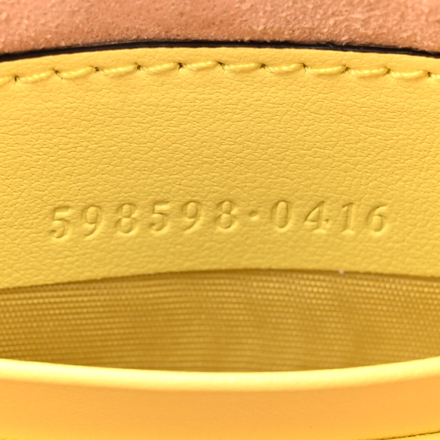 Gucci Calfskin Matelasse GG Marmont Wrist Wallet Banana 7 of 8