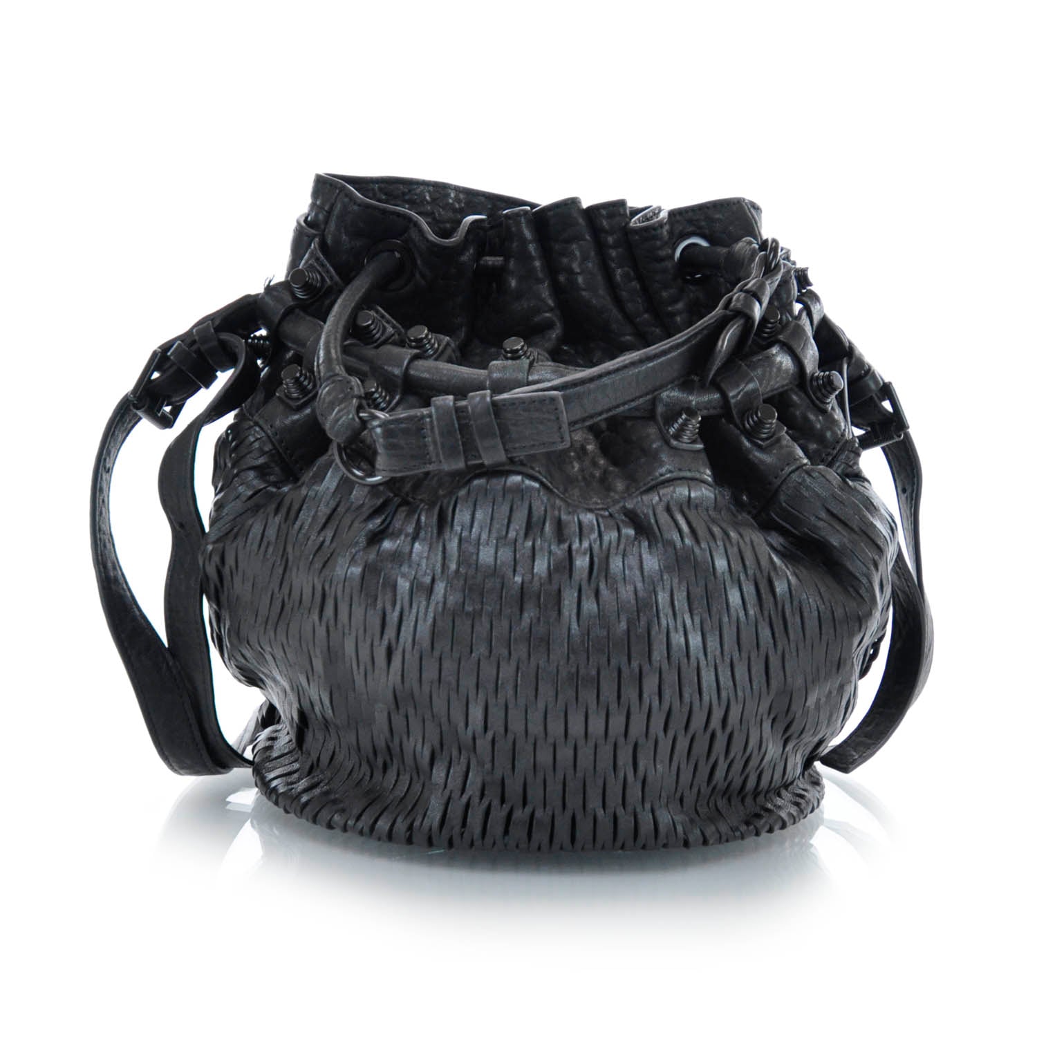 Alexander Wang Leather Laser Cut Diego Black 1 of 8