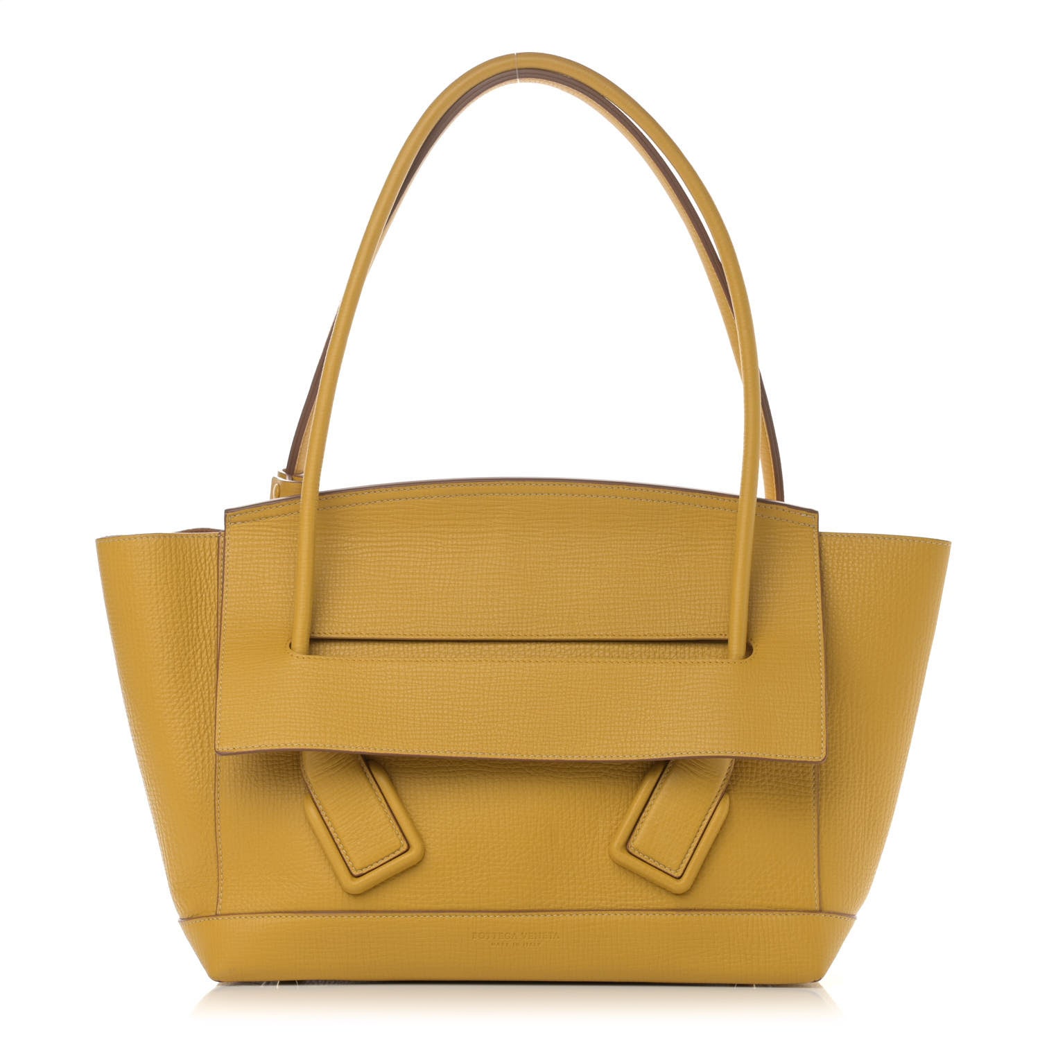 Bottega Veneta Grainy Calfskin Small Arco Curry 1 of 11