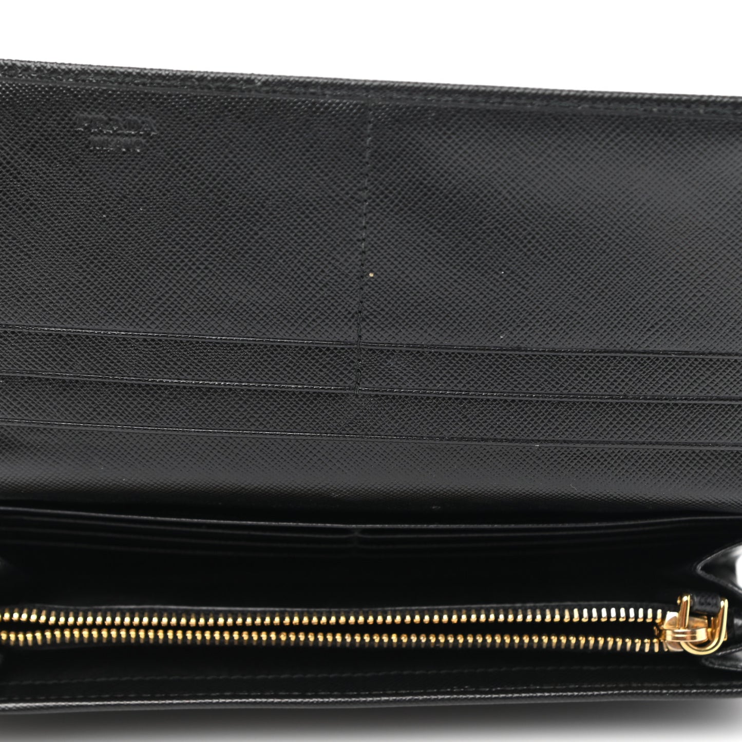 Saffiano Metal Continental Flap Wallet Black