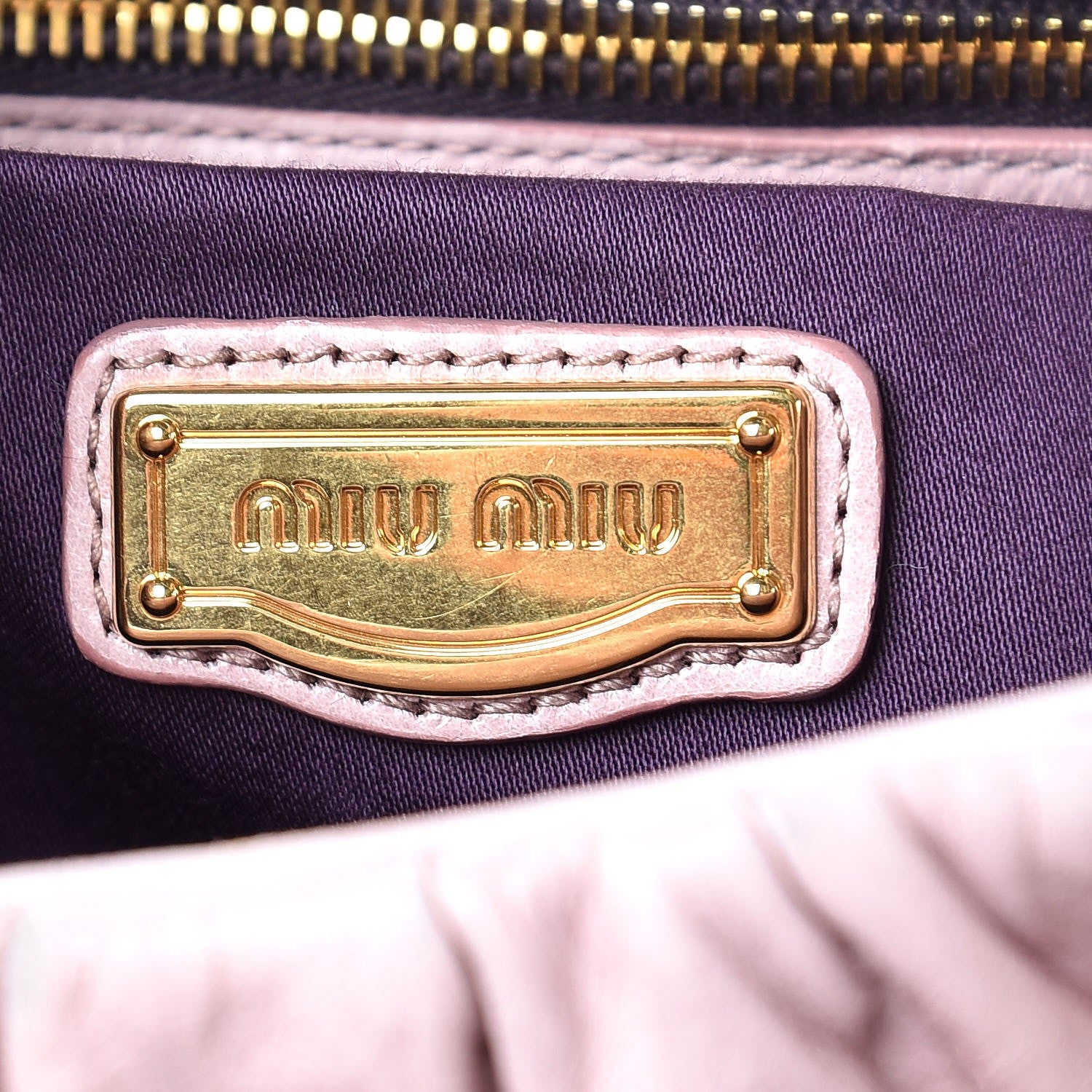 Miu Miu Nappa Matelasse Top Handle Satchel Mughetto 6 of 12