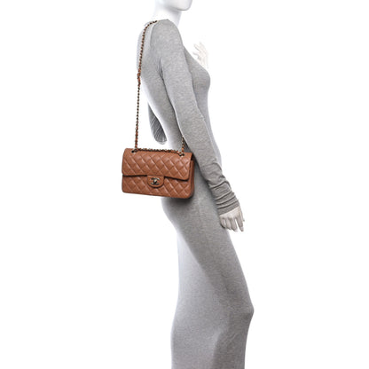 Chanel Lambskin Quilted Small Double Flap Brown 2 of 12