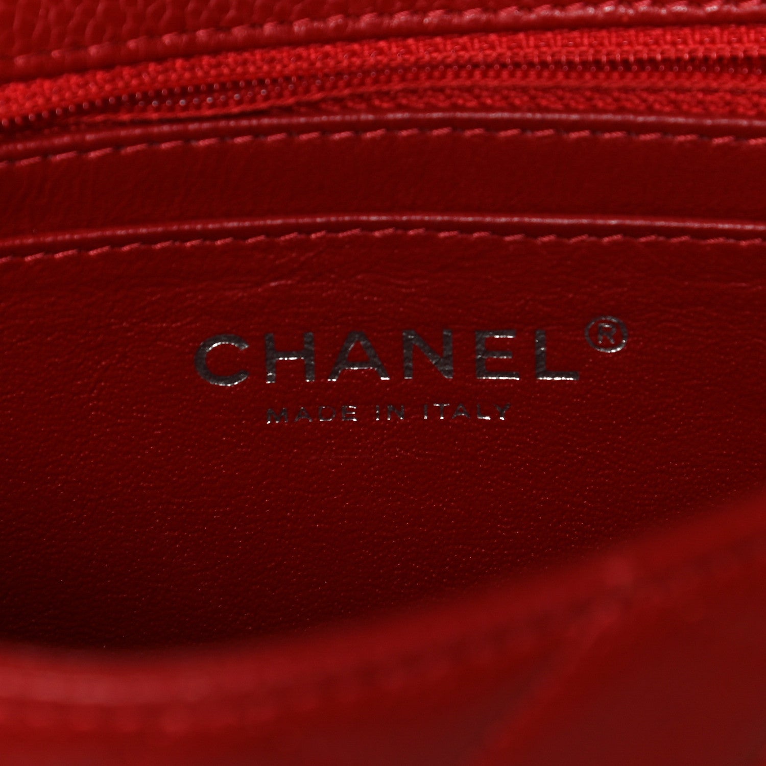 Chanel Caviar Quilted Mini Rectangular Flap Red 6 of 11