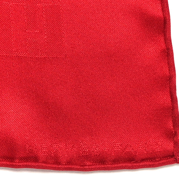 Silk Faconnee Grand H Pocket Square Scarf 45 Rouge
