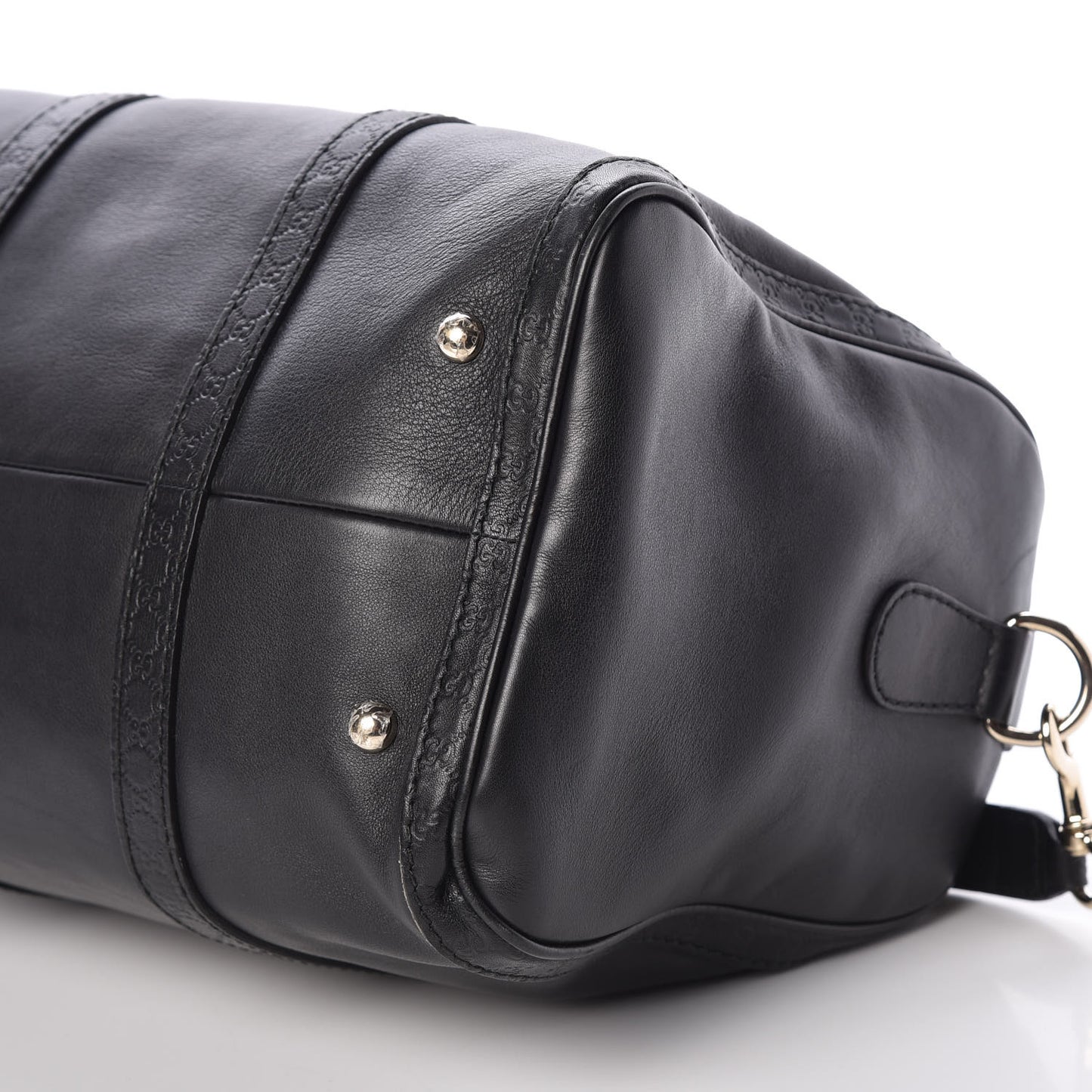 Calfskin Microguccissima Trim Medium Boston Black