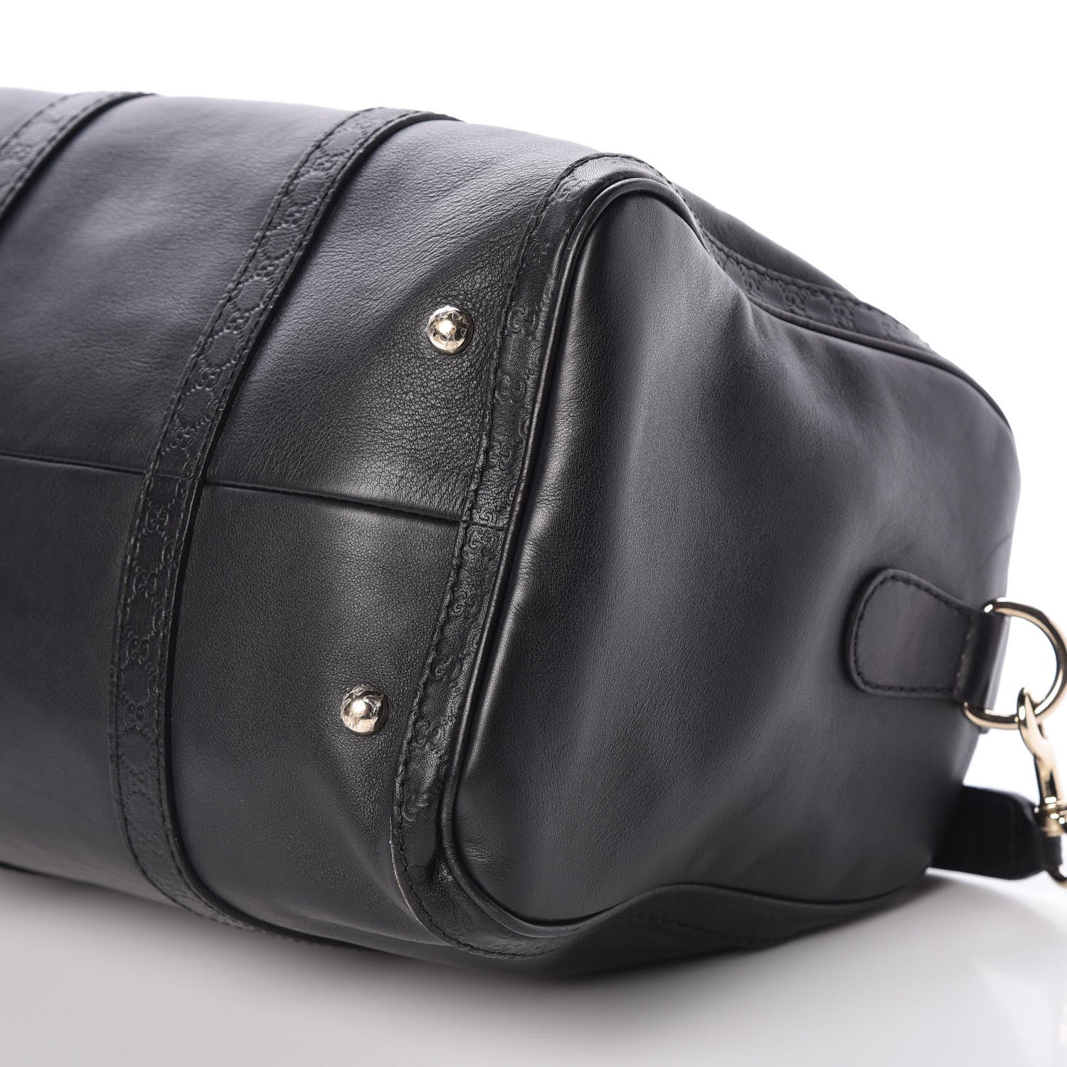 Gucci Calfskin Microguccissima Trim Medium Boston Black 9 of 9