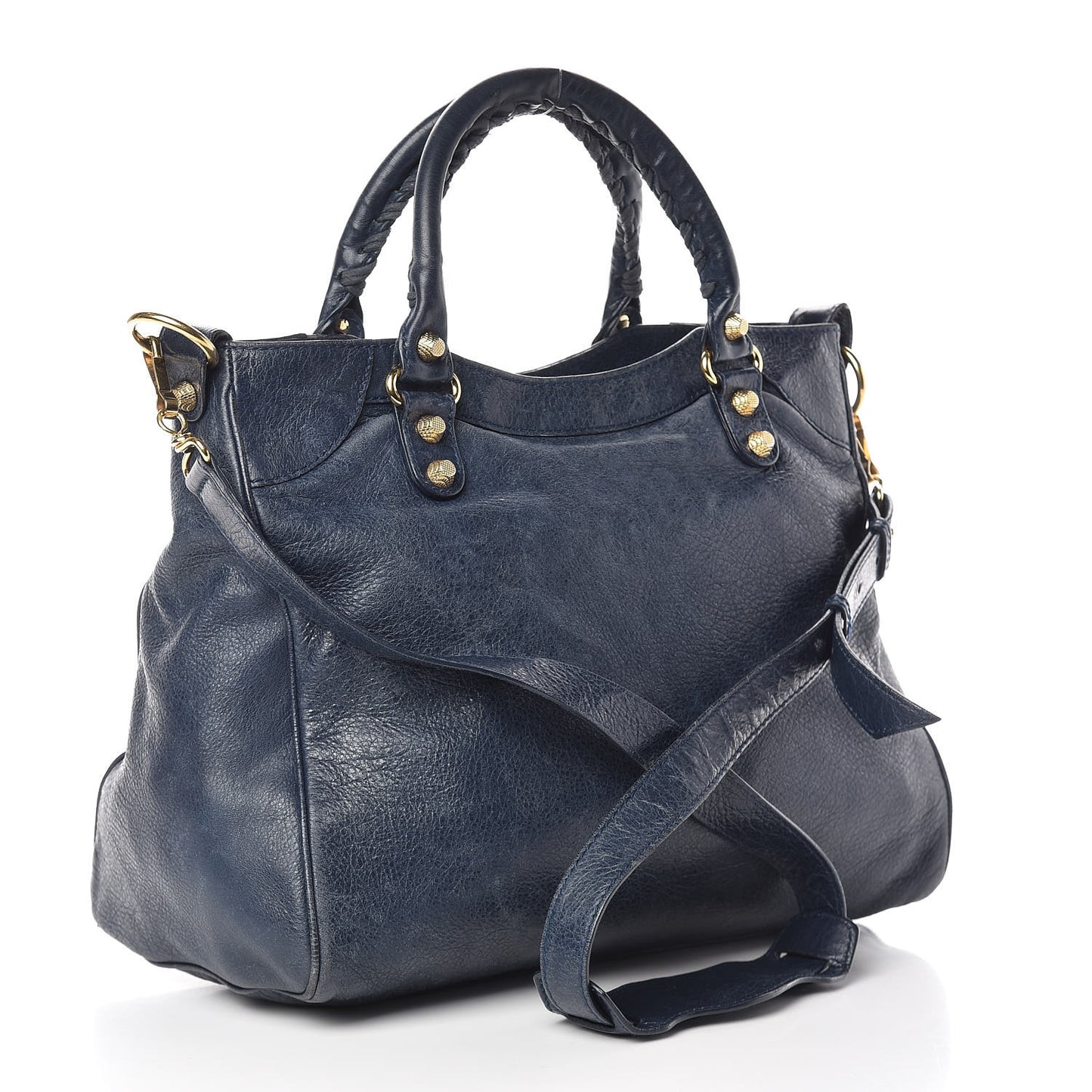 Agneau Giant 12 Gold Hardware Velo Bleu Obscur