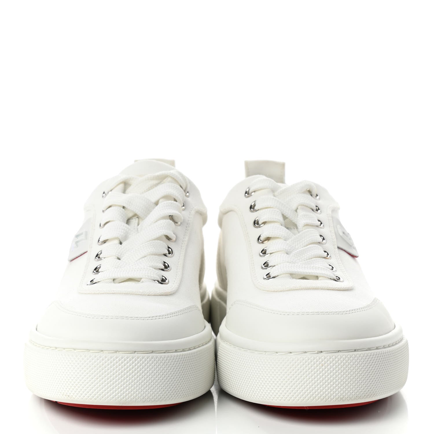 Christian Louboutin Canvas Simplerui Flat Sneakers 38.5 White 2 of 7