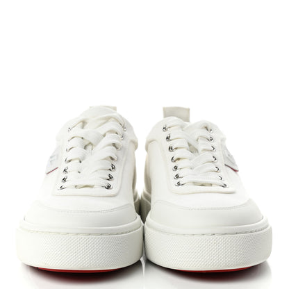 Christian Louboutin Canvas Simplerui Flat Sneakers 38.5 White 2 of 7