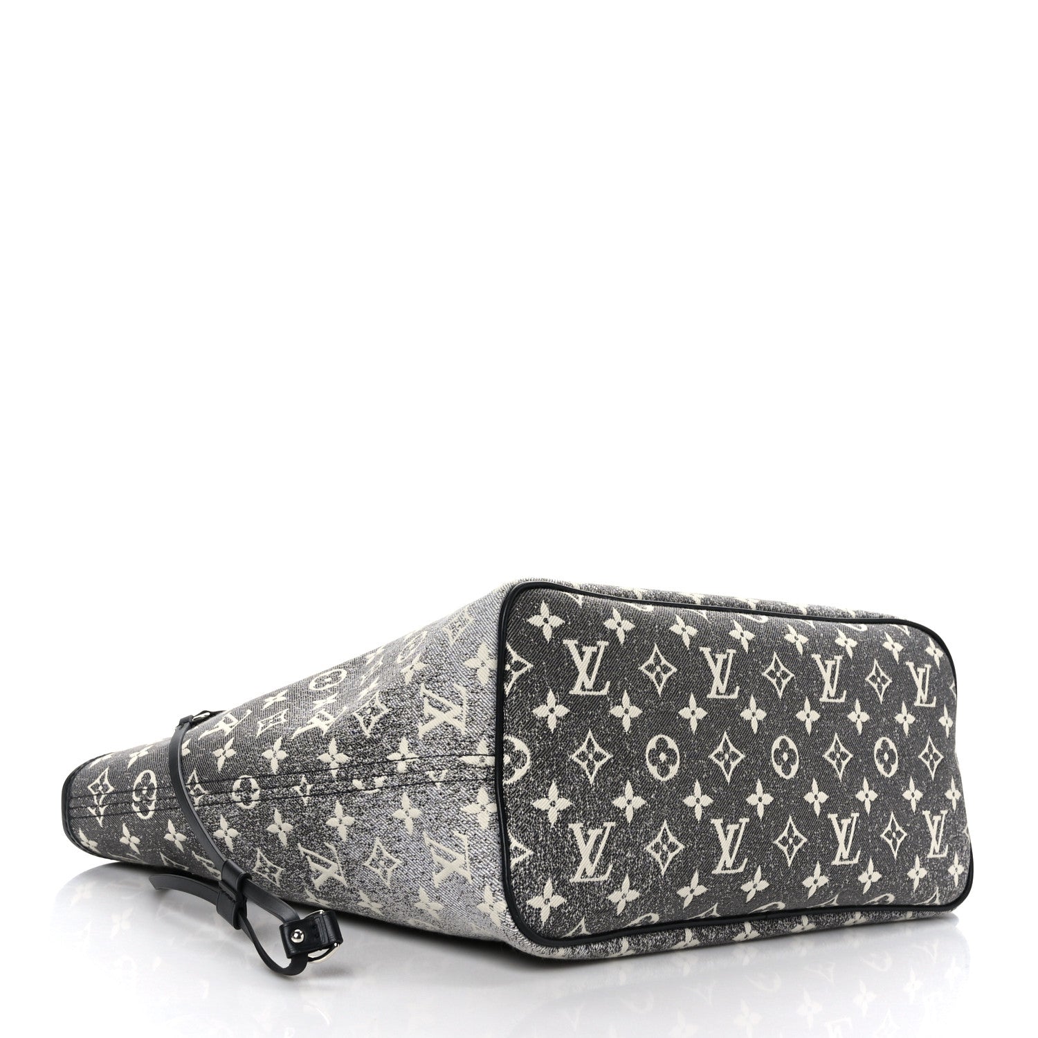 Louis Vuitton Denim Monogram Jacquard Neverfull MM Grey 5 of 9