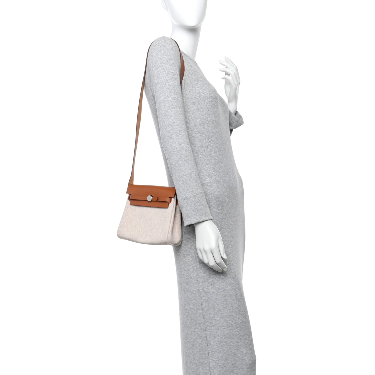 Hermes Military Toile Vache Hunter Herbag Zip Retourne 20 Ecru Beige Fauve 2 of 11