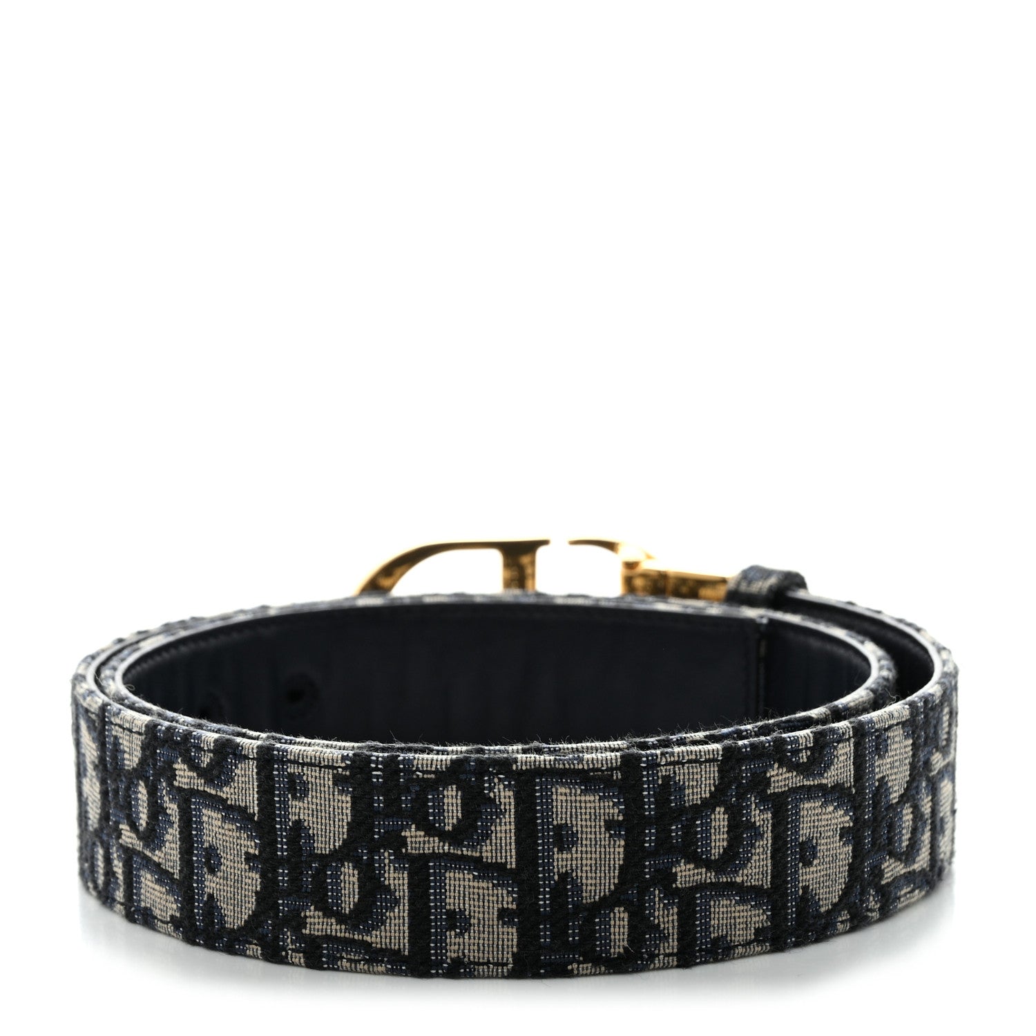 Christian Dior Oblique 30 Montaigne 35mm Belt 85 34 Blue 2 of 7
