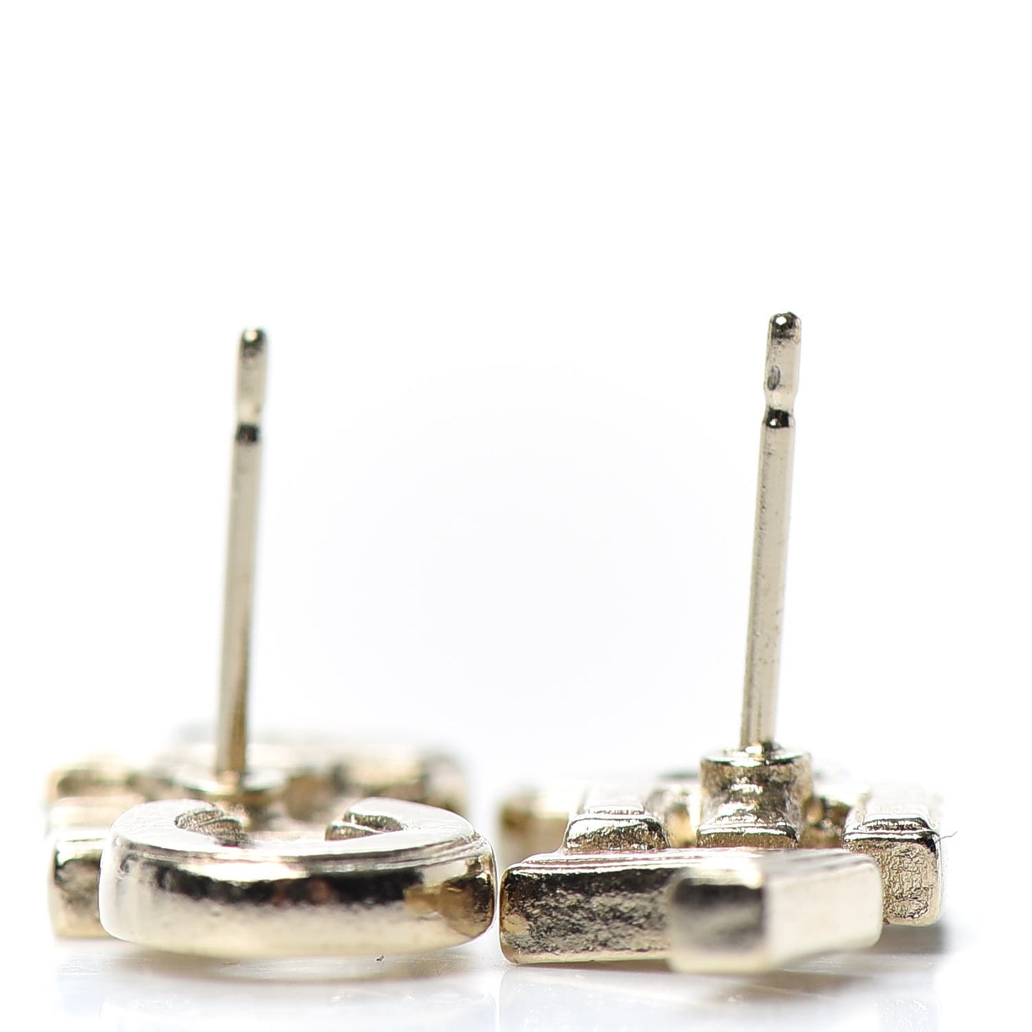 Crystal Pearl Signature Stud Earrings Gold
